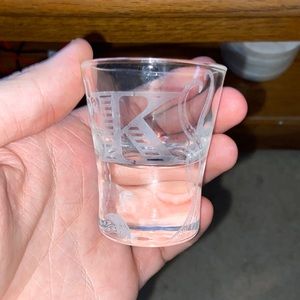 “K” Kraken rum shot glass